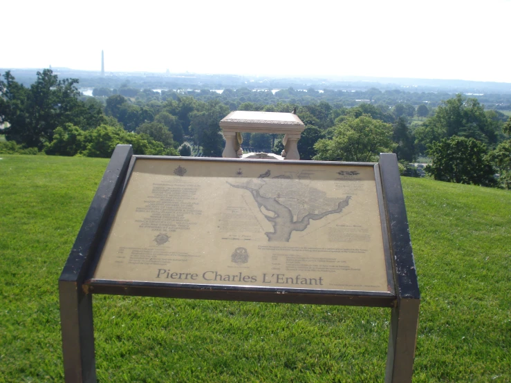 a wooden plaque in front of the famous typo garden in timpelplanie, new york