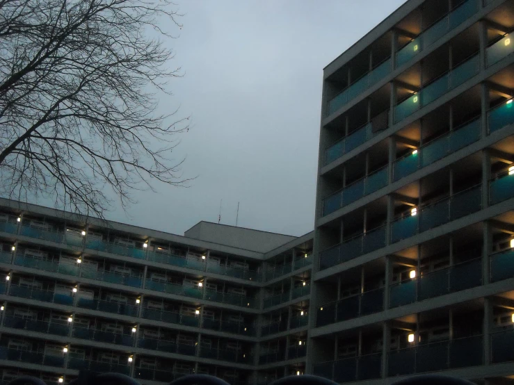 a picture of an exterior view of buildings