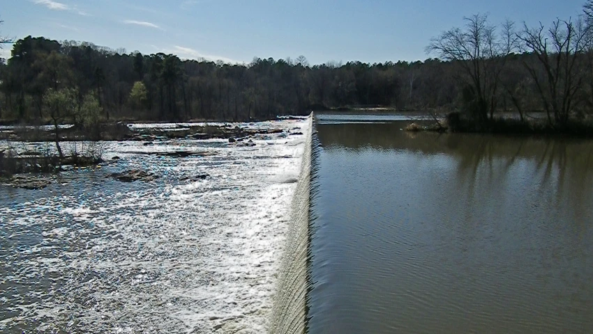 the water is very muddy and brown