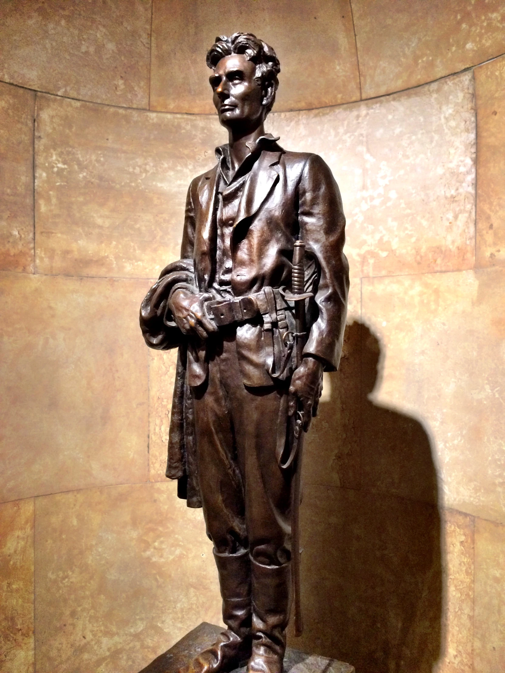 the statue is a boy scout who lived and served for america