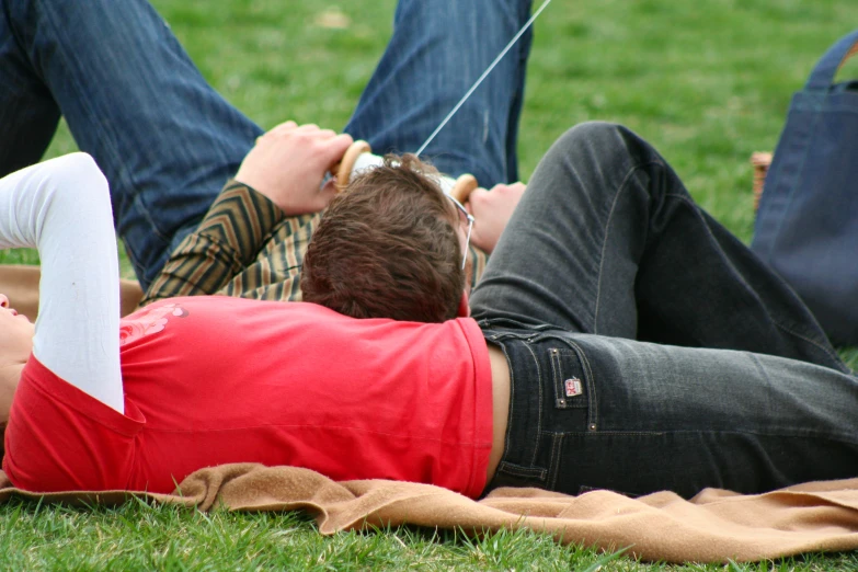 a person is lying on the ground near the ground