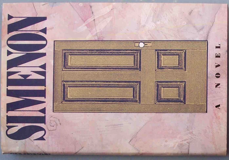 an old fashion book showing a door with a wooden frame