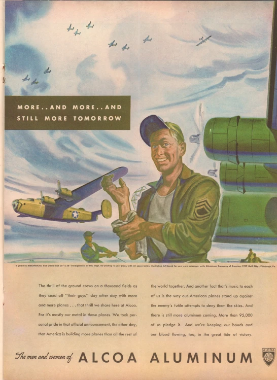 an advertit for acquan's airplanes from world war i and world war ii