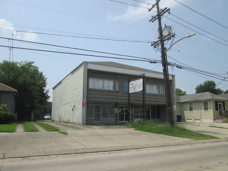 the vacant building on the corner of this street