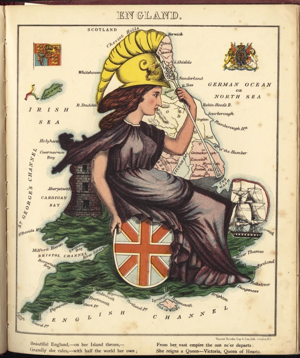 a medieval era map shows britain and british women