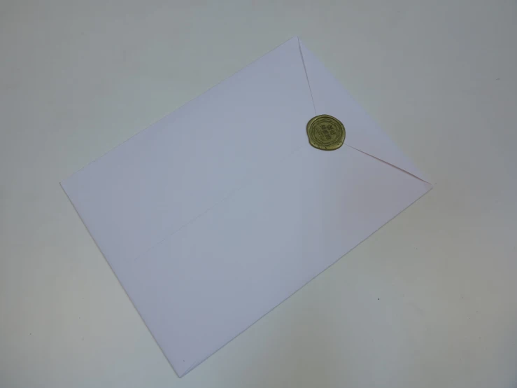 a piece of paper that has a coin on it