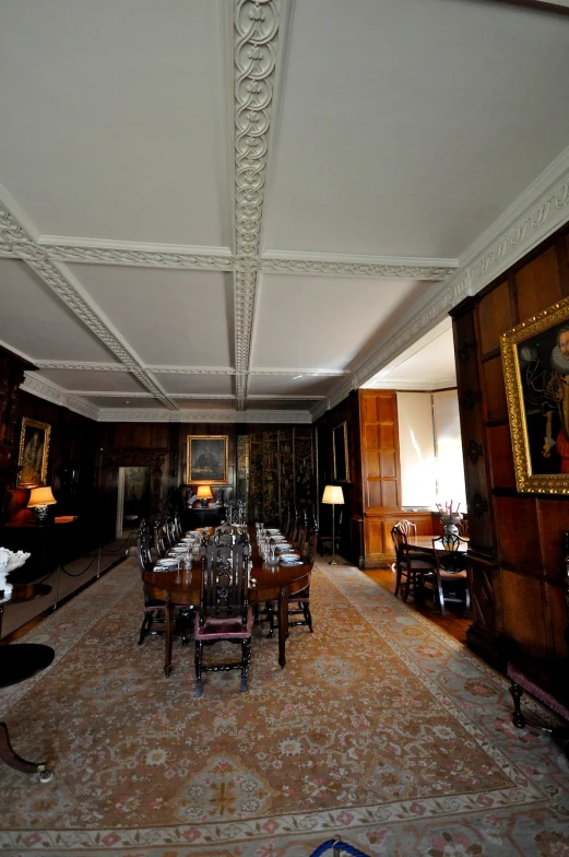 a formal room with elaborate furnishings and large white tray