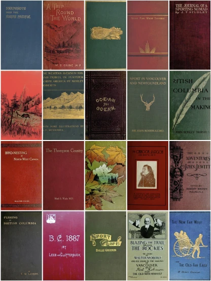 a collage of many books all containing the names of authors