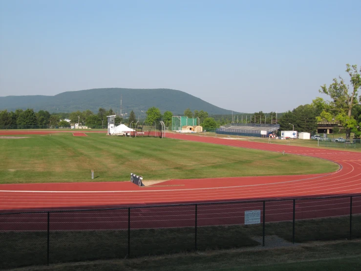 the view from the top of the track looking towards the mountains