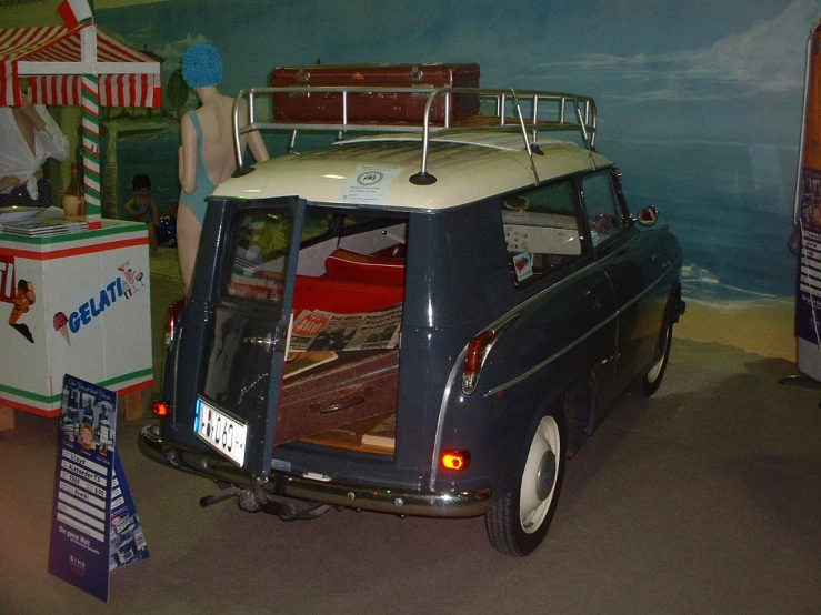 a museum exhibit with old fashioned items in it