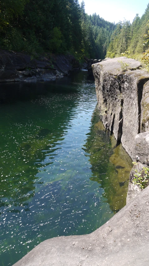 water is still calm from high tide at this river