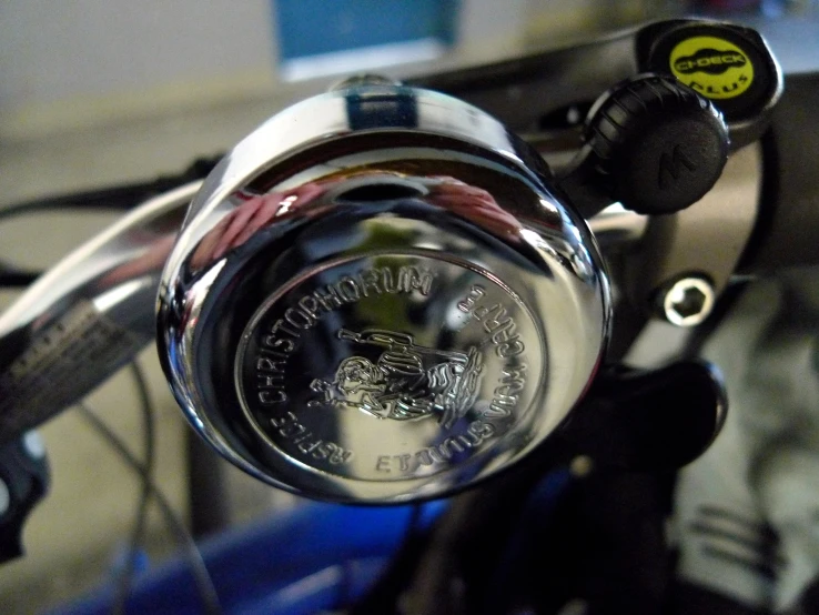 a clock is shown on the side of a bike