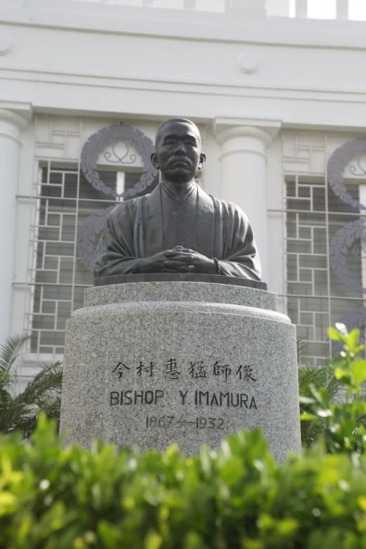 a statue of buddha on the outside of a building