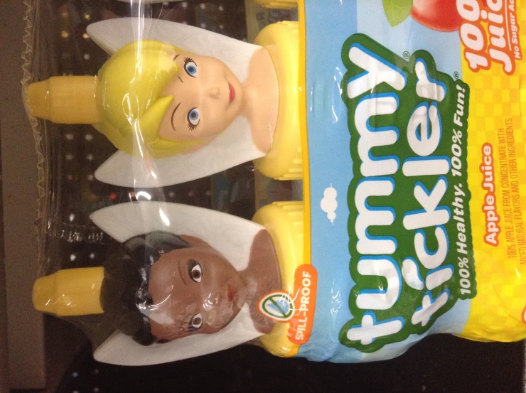 two toy items with different face on the packaging