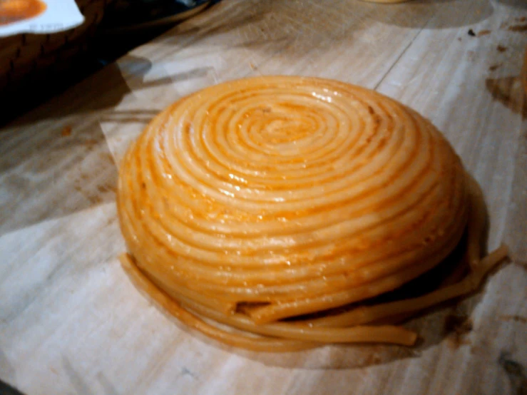 an onion on a table with other ingredients