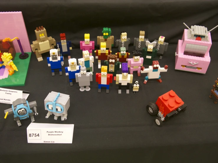 lego toys are on display at an expo