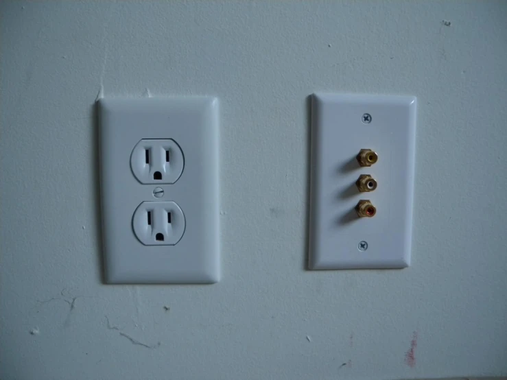 a couple of electrical outlets that have turned on
