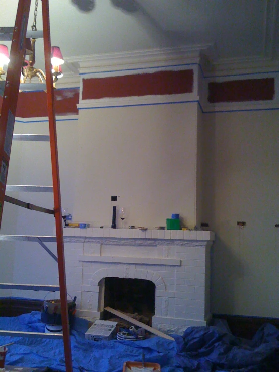 a room is being prepared for remodeling