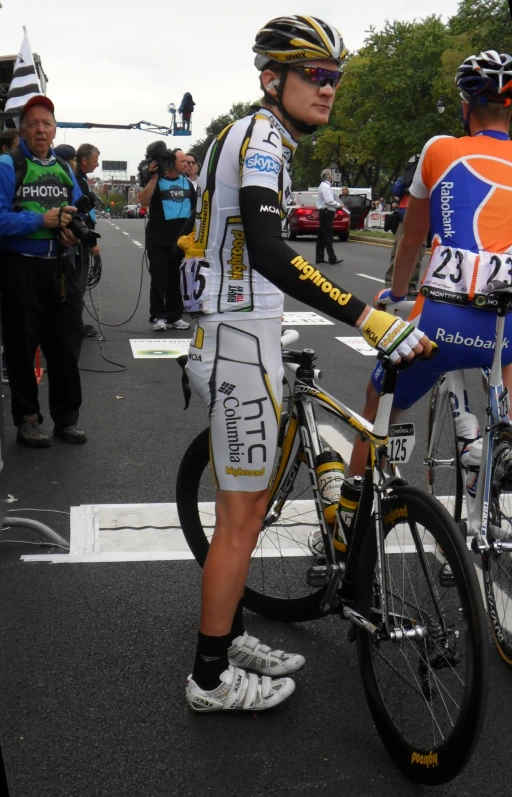 a person on a bike on the street