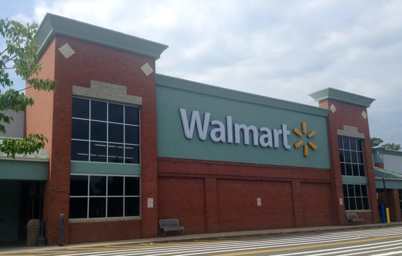 a walmart shop front with no parking on it