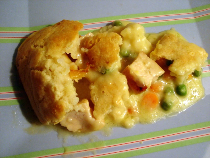 a close up of food on a plate on a table