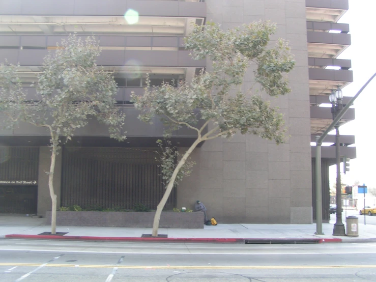 an image of a empty building near a street