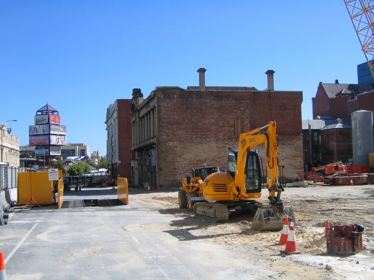 construction has been done on an old brick building