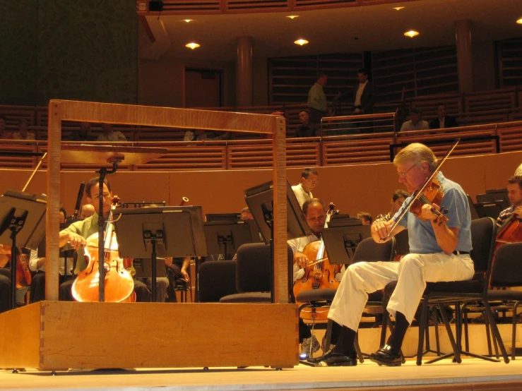 a group of men sitting down playing musical instruments