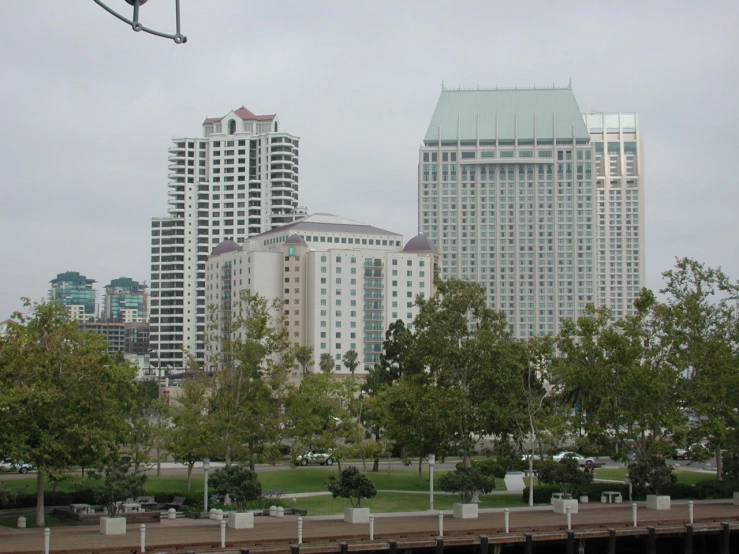 an image of a city skyline with buildings in the background