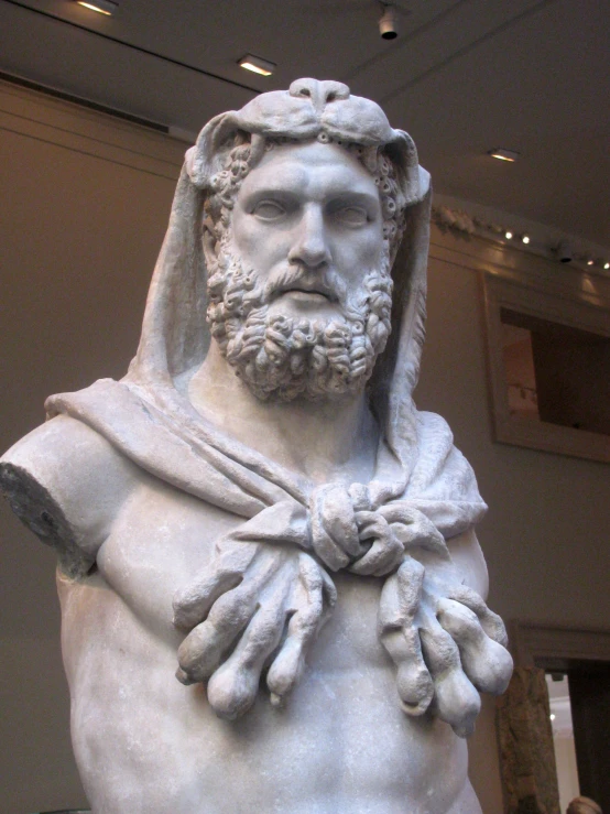 this is a statue of a bearded man