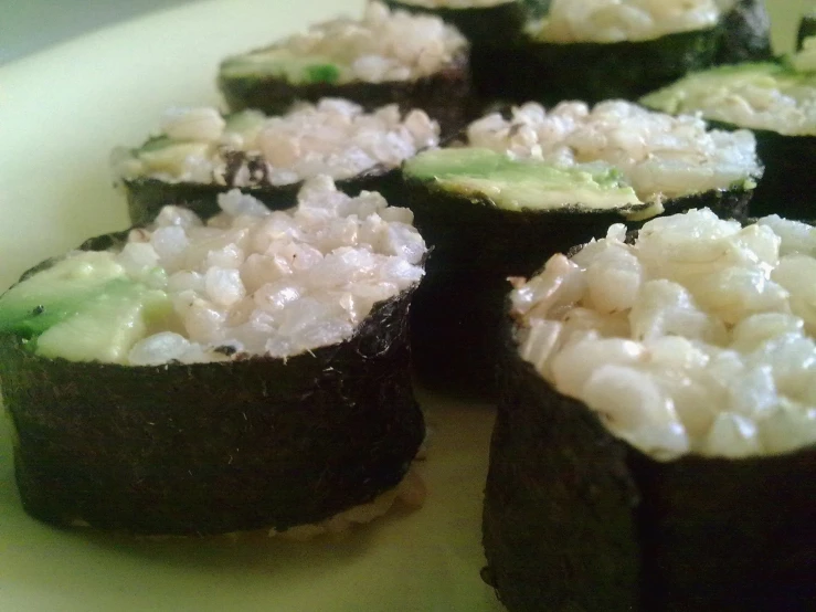 a close up of food on a plate