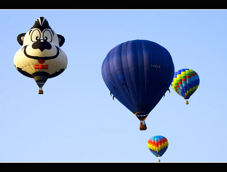 a group of  air balloons flying in the sky