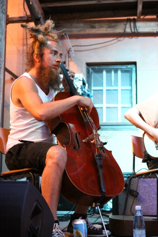 an image of a man that is playing some music