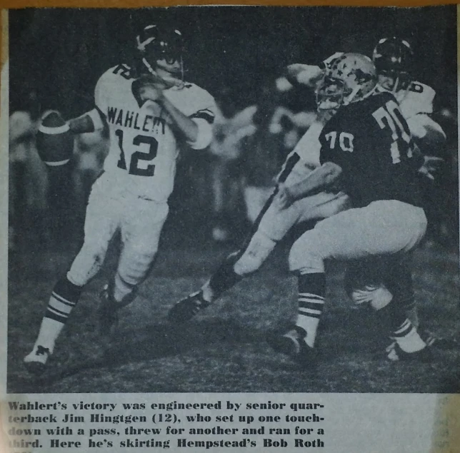 an image of a newspaper article about a football game