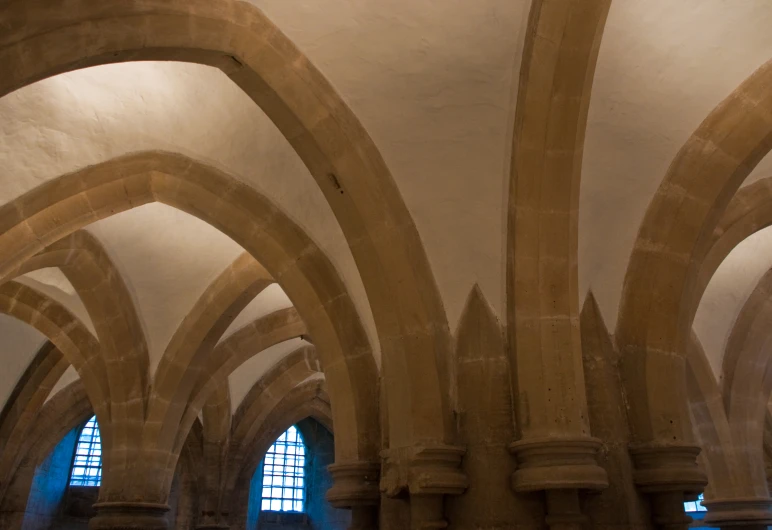 an image of a large cathedral interior that looks like it is being made of stone