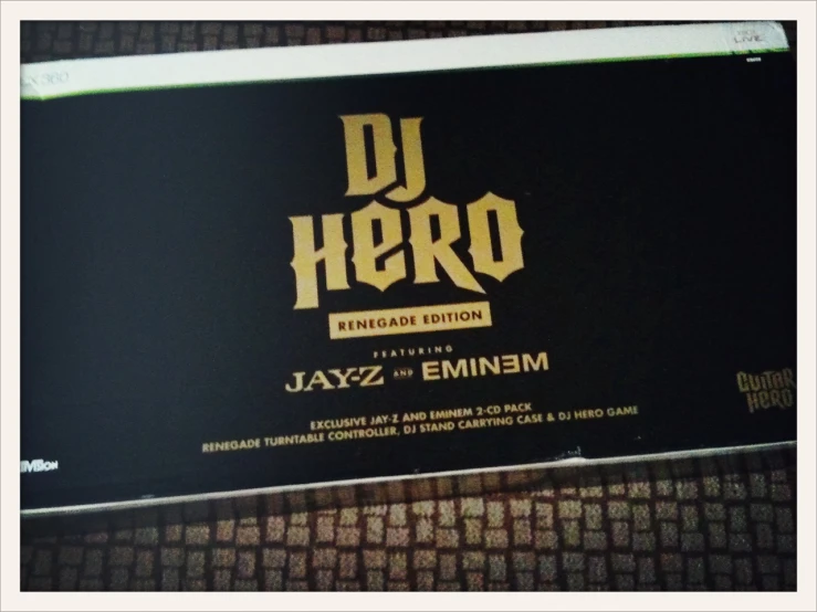 a book about dj hero in gold lettering