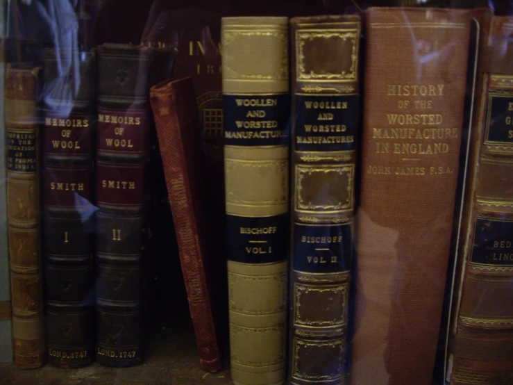 many books are shown in the shelf together