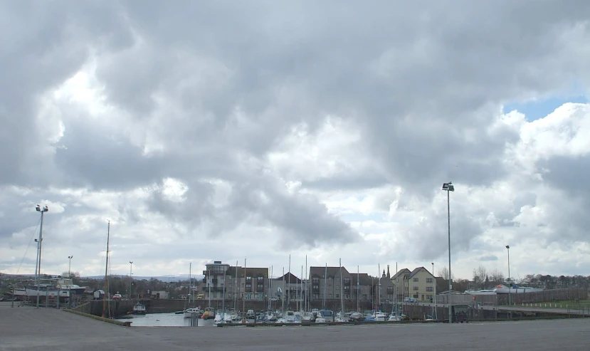 an empty lot is surrounded by a city