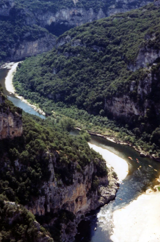 the view of a river from the top of a mountain