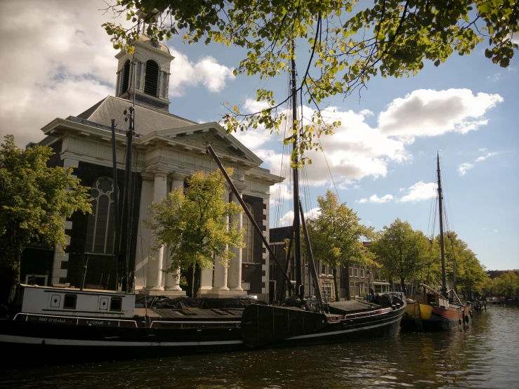 some boats that are sitting out in the water