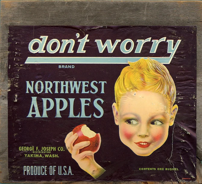 a magazine cover with a  eating an apple