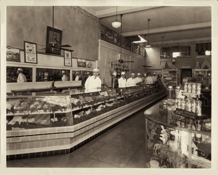 a person behind the counter in a store