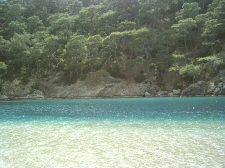 clear water with blue hues in the middle