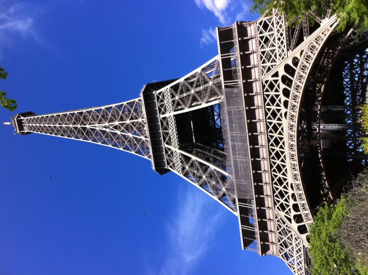 the eiffel tower is sitting in the middle of trees