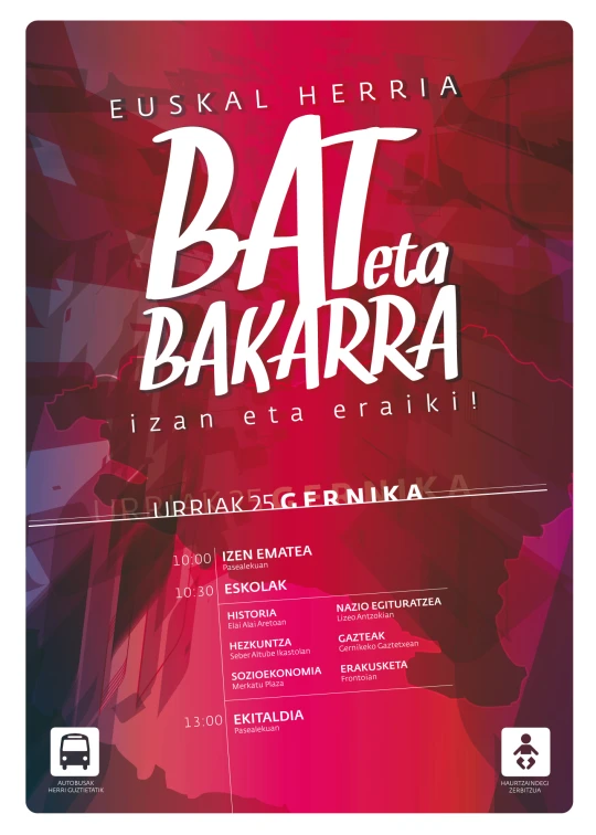 a music poster with text in white and red colors