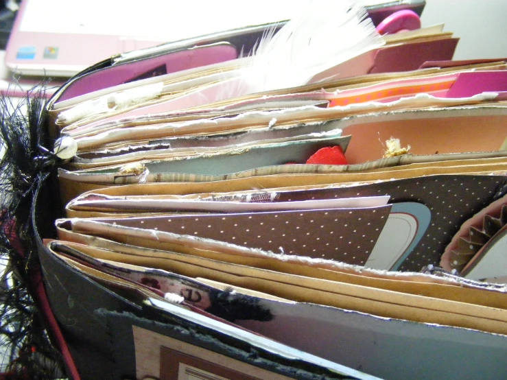 stacks of files, binders and papers are lined up