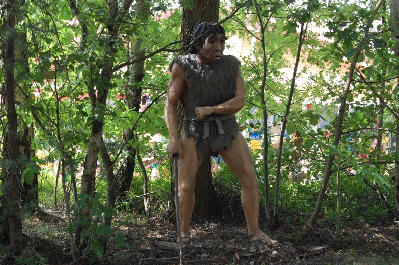 an image of a native american woman in the woods