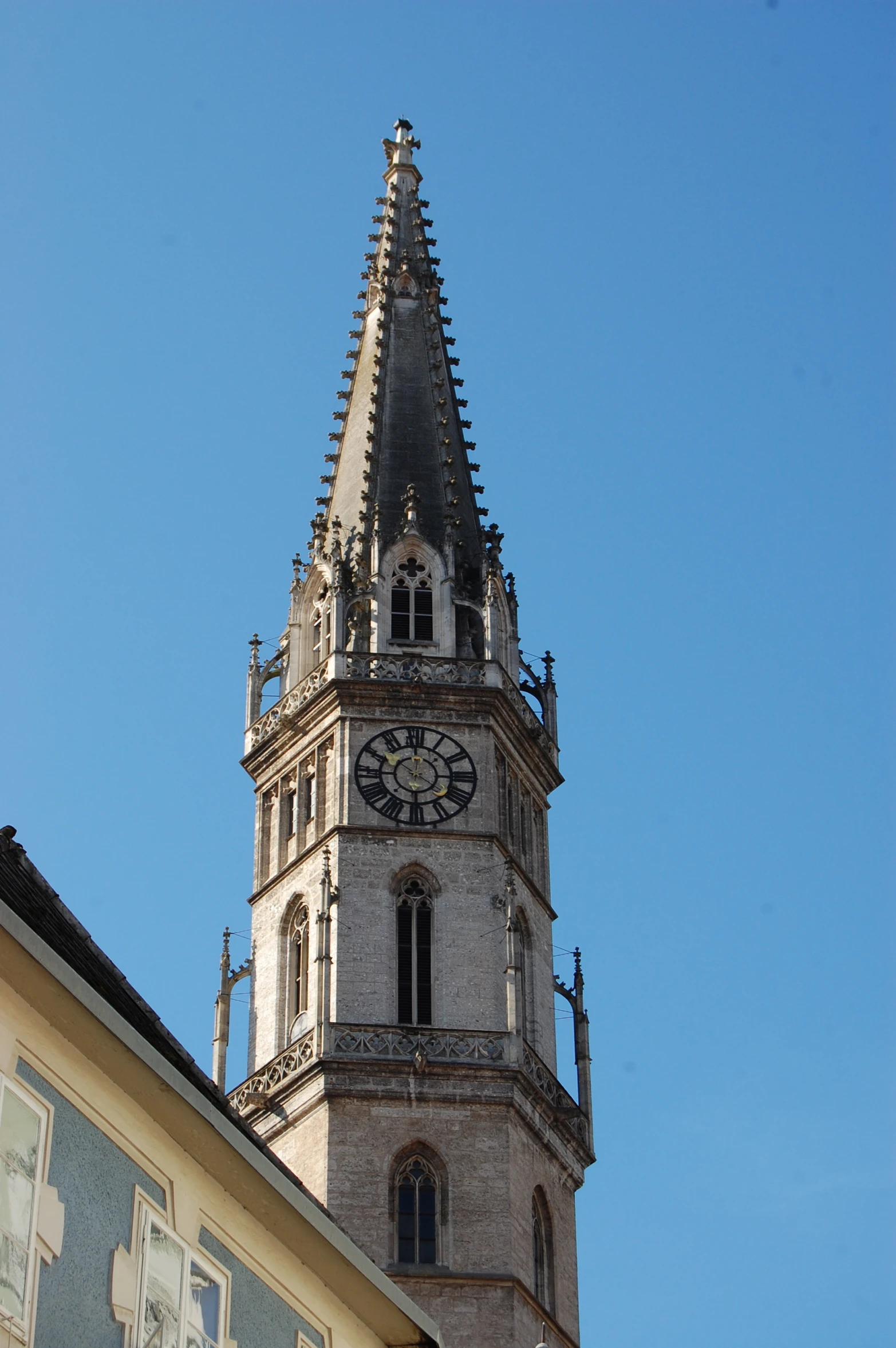 a clock tower with clocks at the top