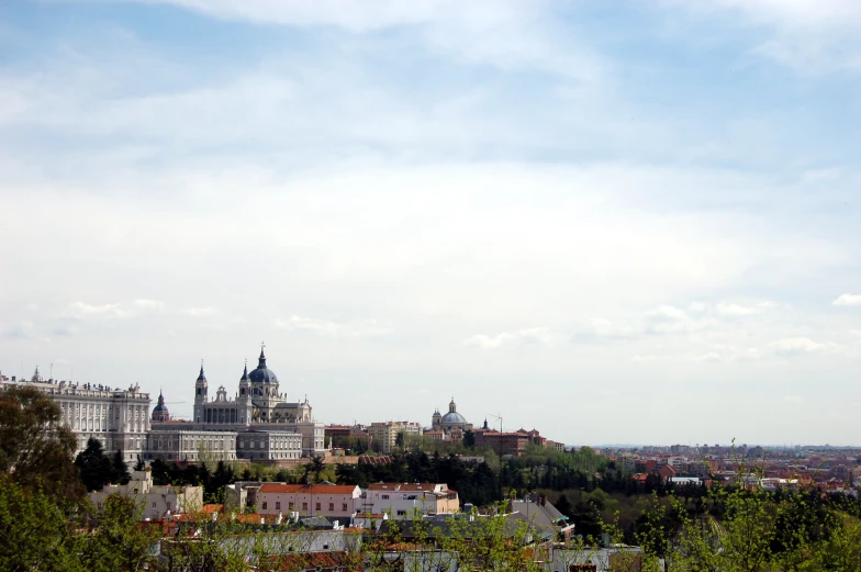 view of city and old part from hills