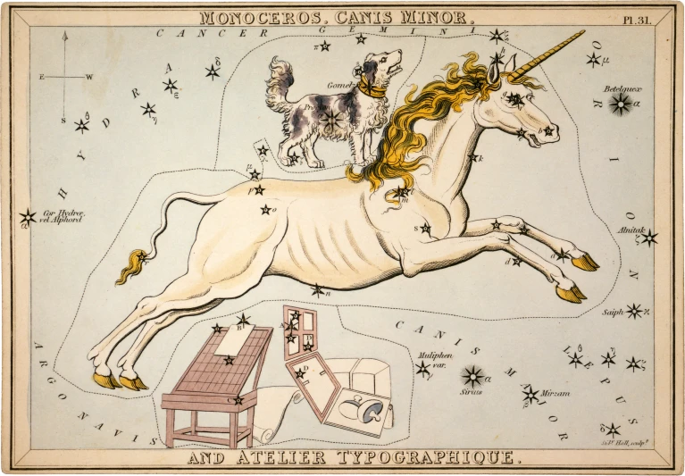 the astrological diagram of a unicorn for astro